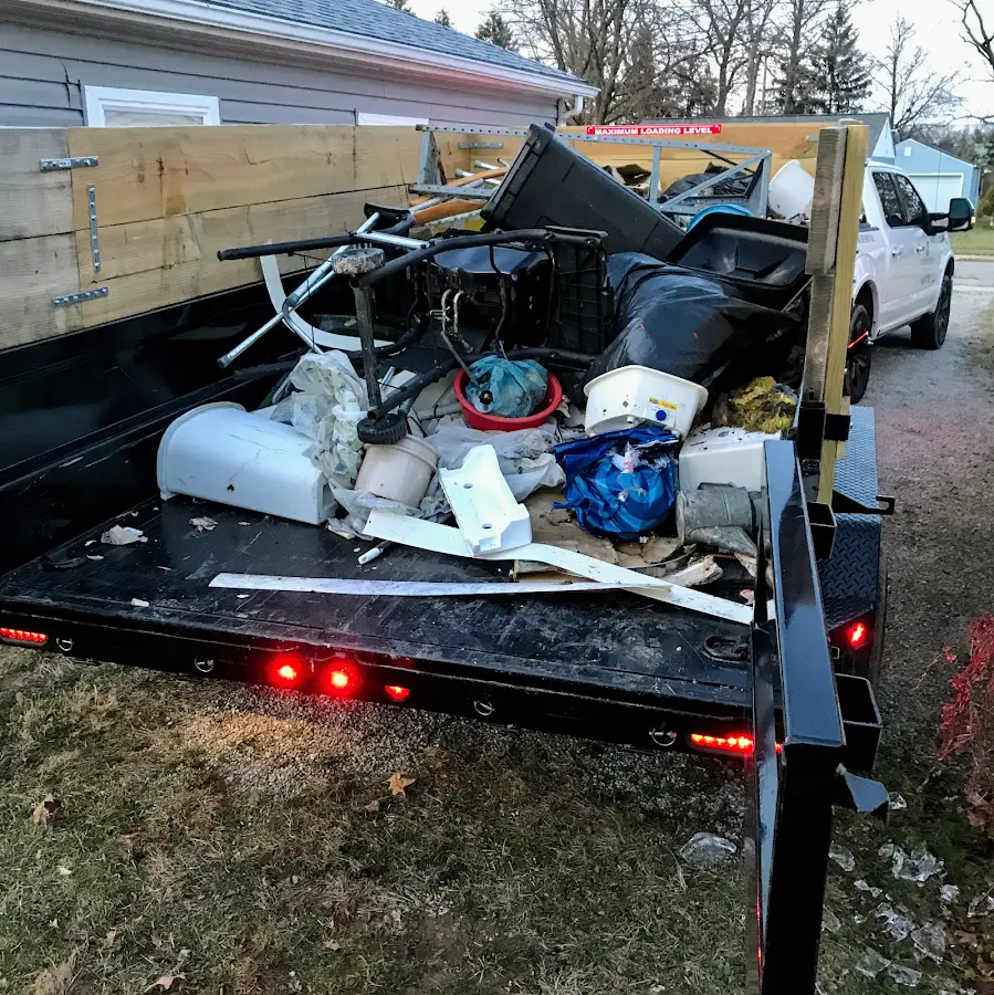 Roll-off dumpster delivered to a residential driveway in Kinnelon